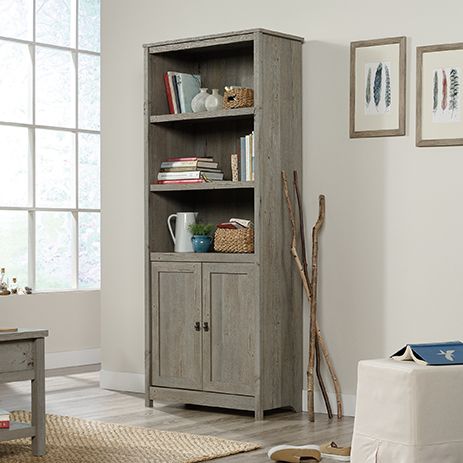 Cottage Road Library Bookcase With Doors 422476 Sauder