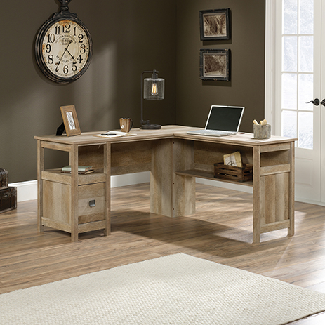 Cannery Bridge L Shaped Desk In Lintel Oak Finish 422884