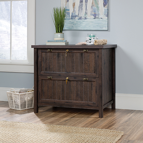 Costa Collection Oak Lateral File Cabinet 422975 Sauder