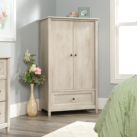 Edge Water Clothing Armoire Chalked Chestnut 423428 Sauder