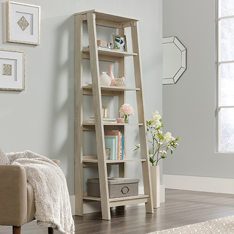 trestle bookcase white