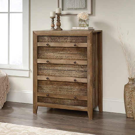 Dakota Pass 4 Drawer Chest Craftsman Oak 424154 Sauder