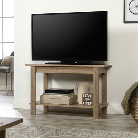 PC/タブレット ディスプレイ Beginnings TV Stand with Shelf Summer Oak (424255) – Sauder