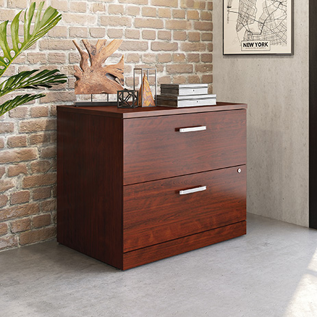 Sauder Affirm Cherry Commercial Lateral File Cabinet, Filing Cabinet Furniture