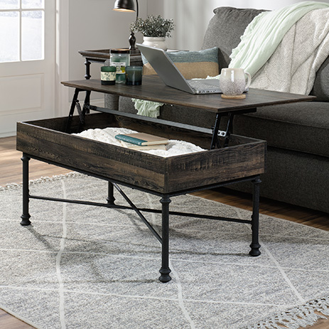C Street Lift Top Coffee Table, Glass Top Lift Up Coffee Table