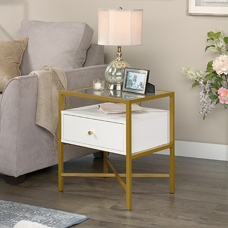 lamp table with storage