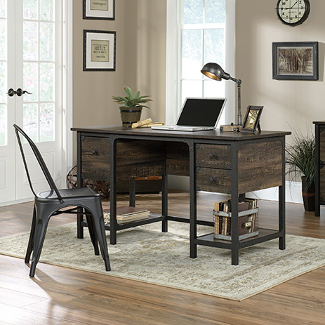 Steel River Wood Computer Desk Carbon, Compact Computer Armoire Furniture