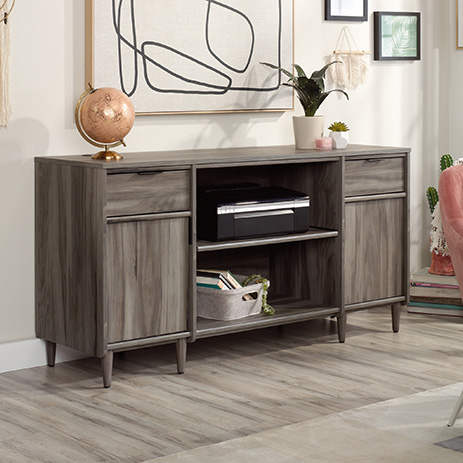 Clifford Place Home Office Credenza Jet Acacia 429507 Sauder Clifford Place Home Office Credenza Jet, Office Storage Credenza Cabinet