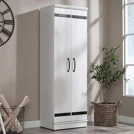 Homeplus 2 Door Kitchen Pantry Cabinet Soft White 430336 Sauder Homeplus 2 Door Kitchen Pantry Cabinet, Sauder 2 Door Storage Pantry Cabinet With Adjustable Shelves White