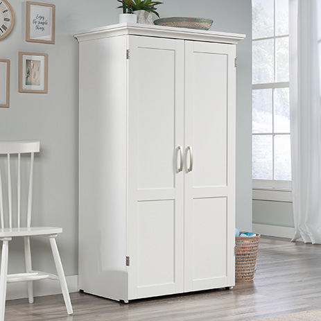Sauder Select Craft Sewing Armoire, Sauder Harbor View Craft Armoire Antiqued White