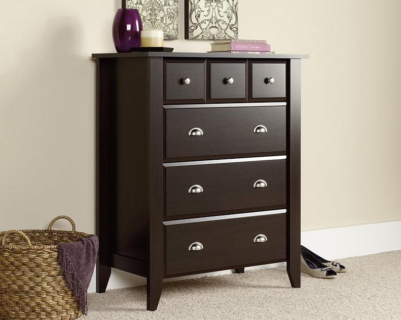 Sauder Shoal Creek 4 Drawer Chest Jamocha