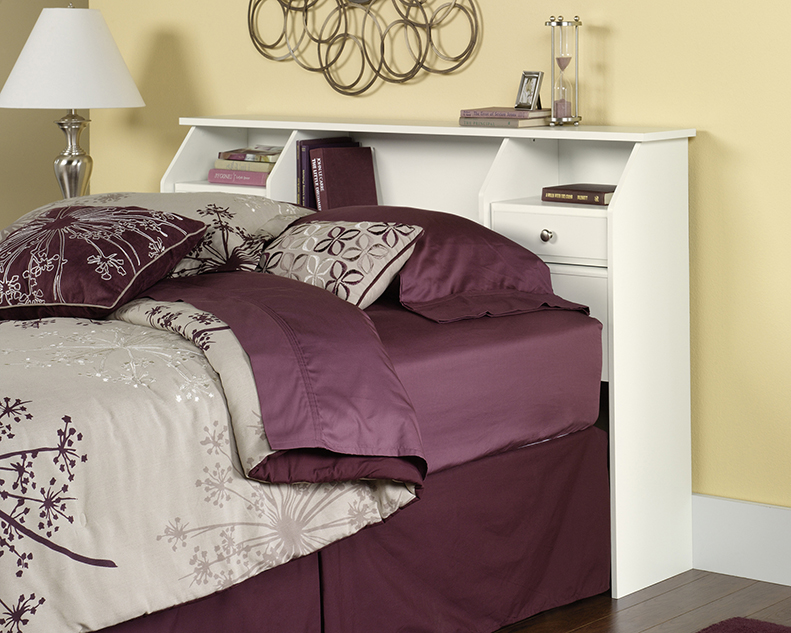 Shoal Creek Full Queen Bookcase Headboard 411205 Sauder White Bookcase Headboard Full Queen 411205