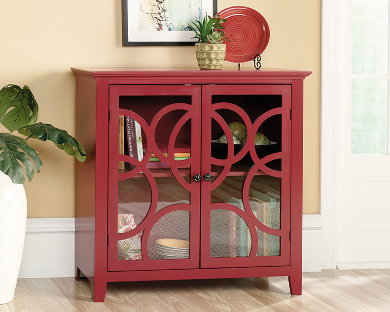 Shoal Creek Elise Storage Cabinet With Glass Doors 416840 Sauder