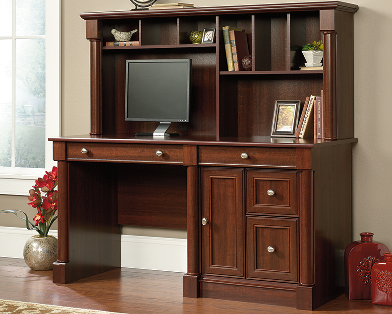 Palladia Computer Desk With Hutch 420513 Sauder