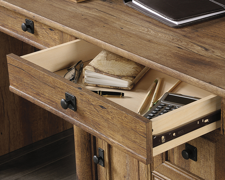 Palladia Computer Desk with Hutch 420713 Sauder