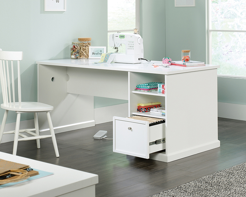 Craft Pro Series Craft Table with Storage White (421417) – Sauder