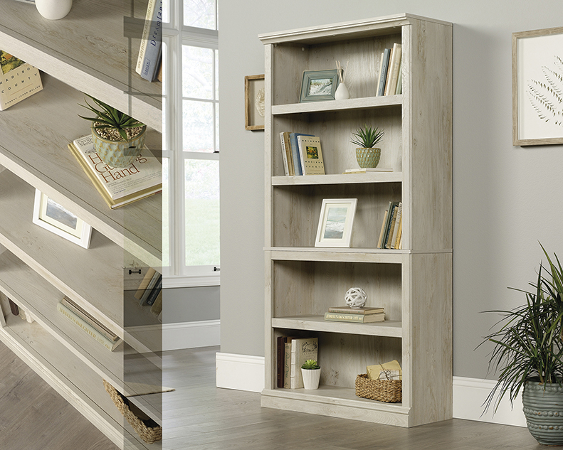 Sauder 5 shelf bookcase white hotsell