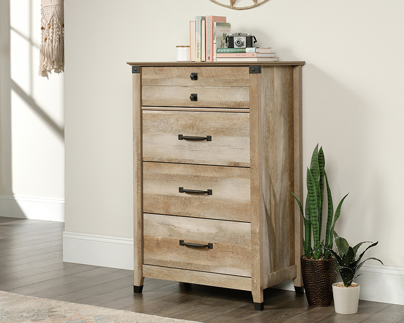Carson Forge 4 Drawer Chest In Lintel Oak 423035 Sauder 4 Drawer Chest 423035