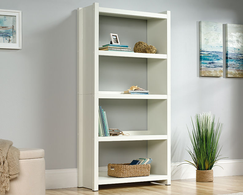 Home Plus 5 Shelf Bookcase White Finish 423405 Sauder Bookcase 423405