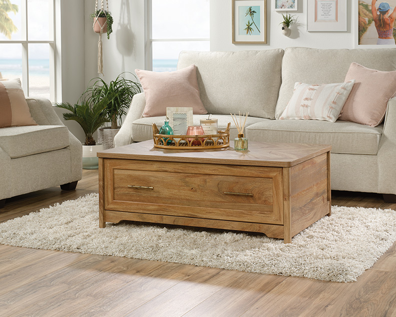 Coral Cape Coffee Table with Drawer Sindoori Mango (424809) – Sauder