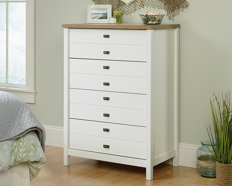Cottage Road 4-Drawer Bedroom Chest Soft White (423998)  Sauder