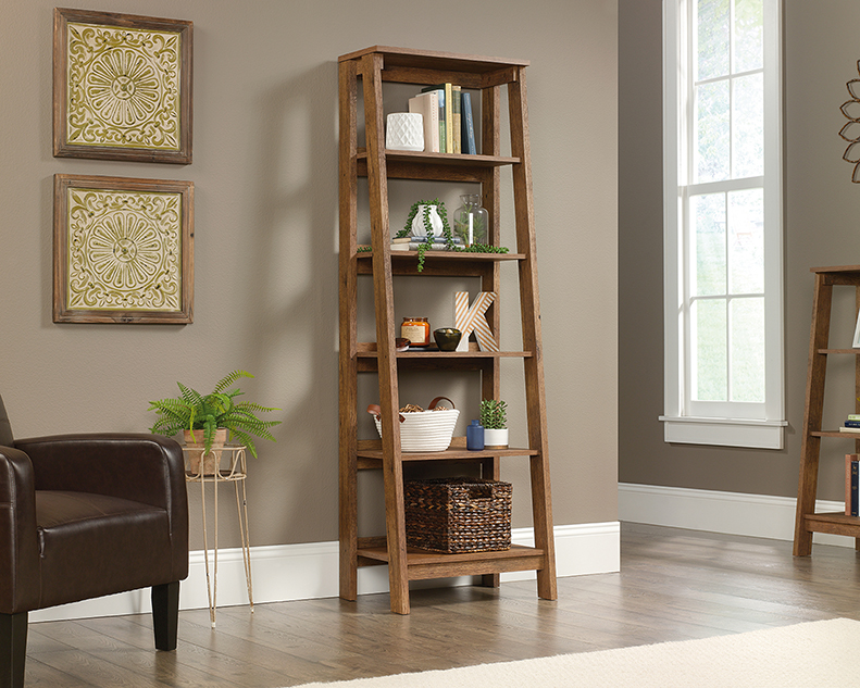 Sauder 5-Shelf Ladder Bookcase