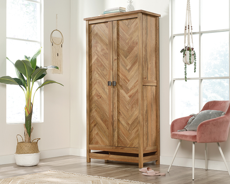 Libreria Portaoggetti Sauder Sindoori – Finitura Mango – 74x34x180 Cm – 3 Ripiani Regolabili – Design Modulare - 6
