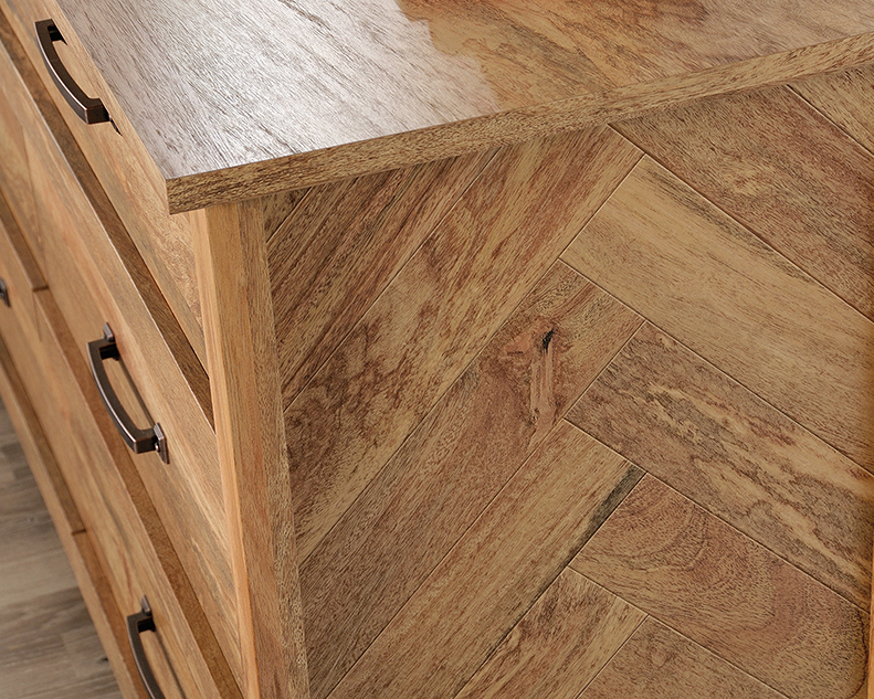 cannery bridge 6 drawer dresser brown - sauder 6-Drawer Sindoori Mango (424195) – Finished in Lintel Oak