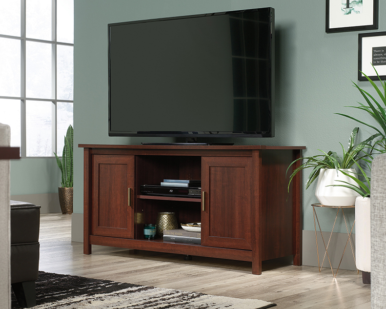 Brookland Tv Stand With Doors Select Cherry 424234 Sauder Tv Stand 424234