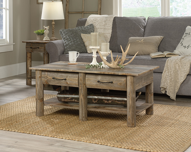 Boone Mountain Storage Coffee Table Rustic Cedar 424608