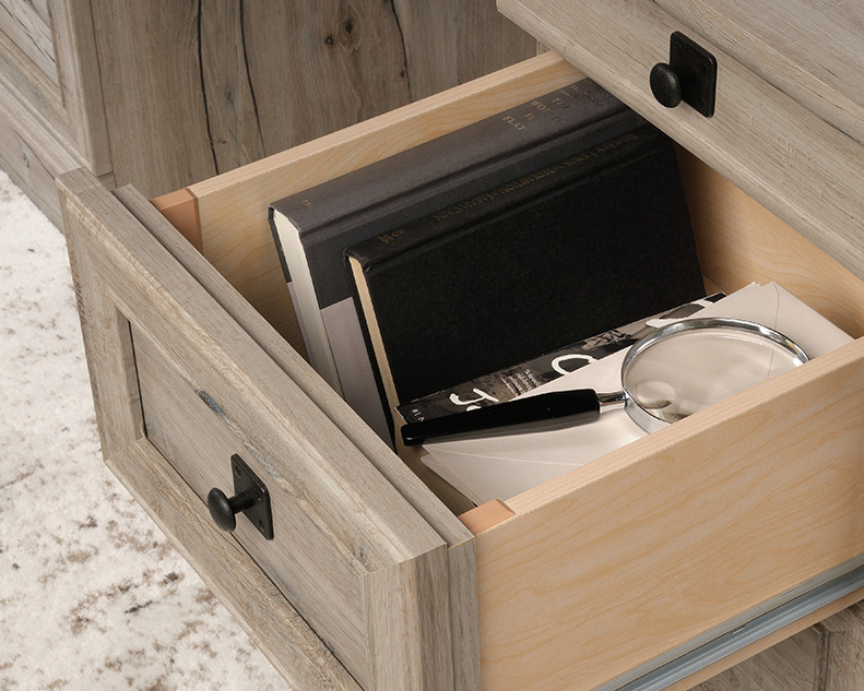 Palladia Executive Home Office Desk Split Oak (424809) – Sauder