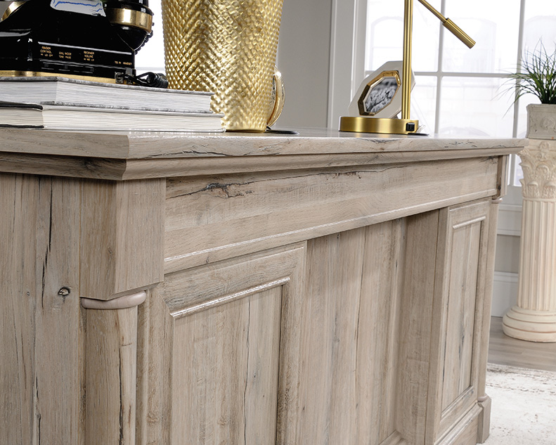 Palladia Executive Home Office Desk Split Oak (424809) – Sauder