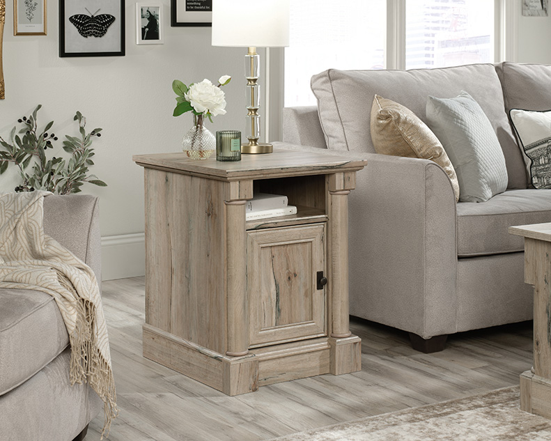 Palladia Side Table With Storage Split Oak 424816 Sauder