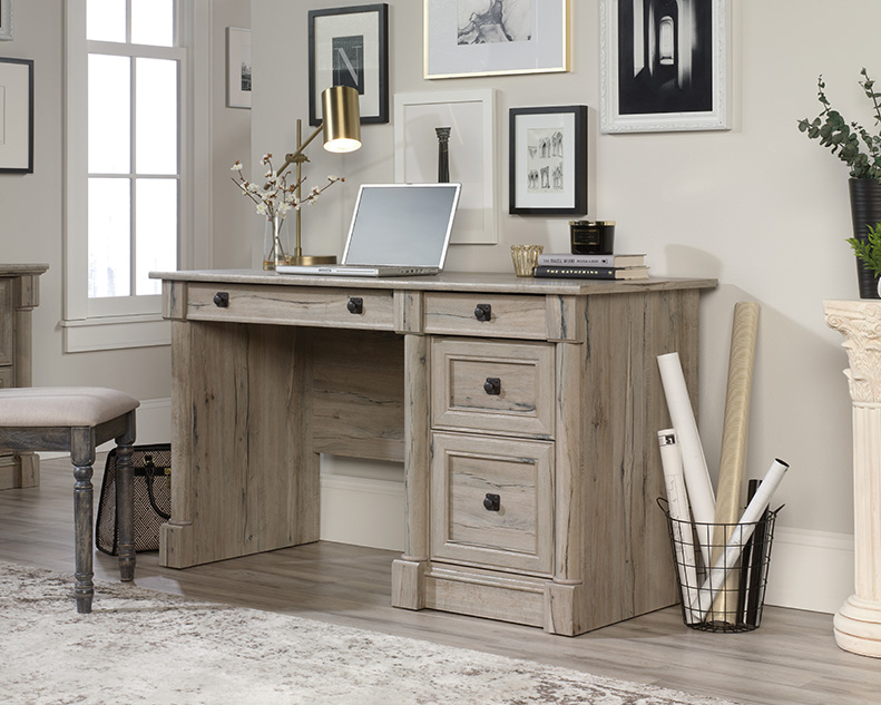 Palladia Home Office Desk With Storage Split Oak 424819