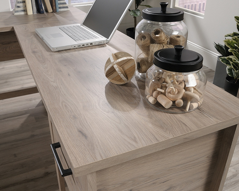 Summit Station L-Shaped Desk Laurel Oak (425014) – Sauder