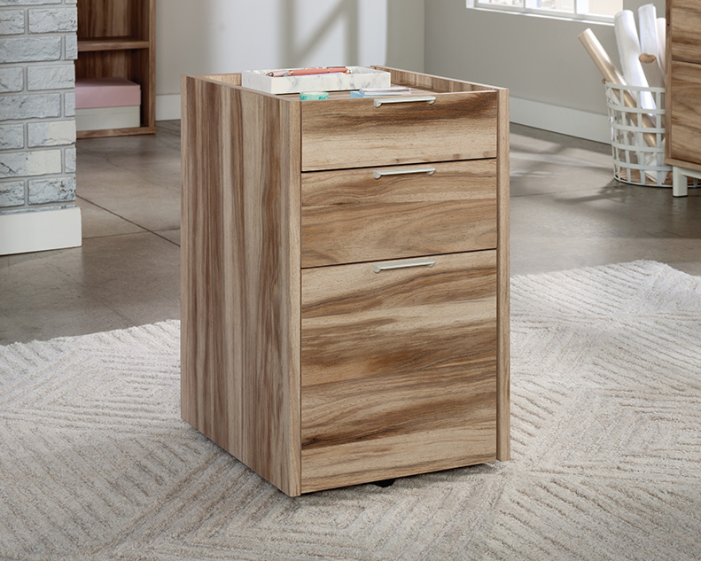 Bergen Circle Pedestal File Cabinet Kiln Acacia (426290) – Sauder