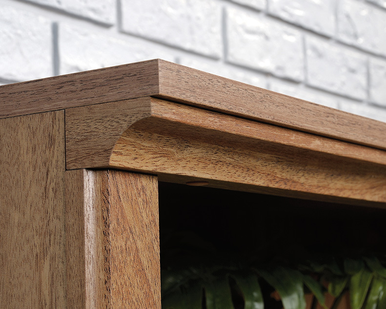 Sauder Select 5-Shelf Bookcase with Doors Sindoori Mango (426414