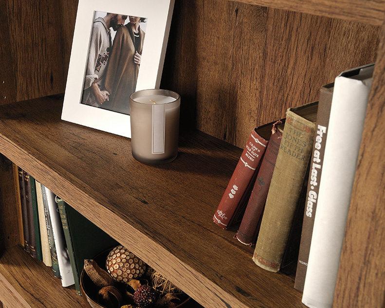 Sauder Select 5-Shelf Bookcase with Doors Vintage Oak (426417
