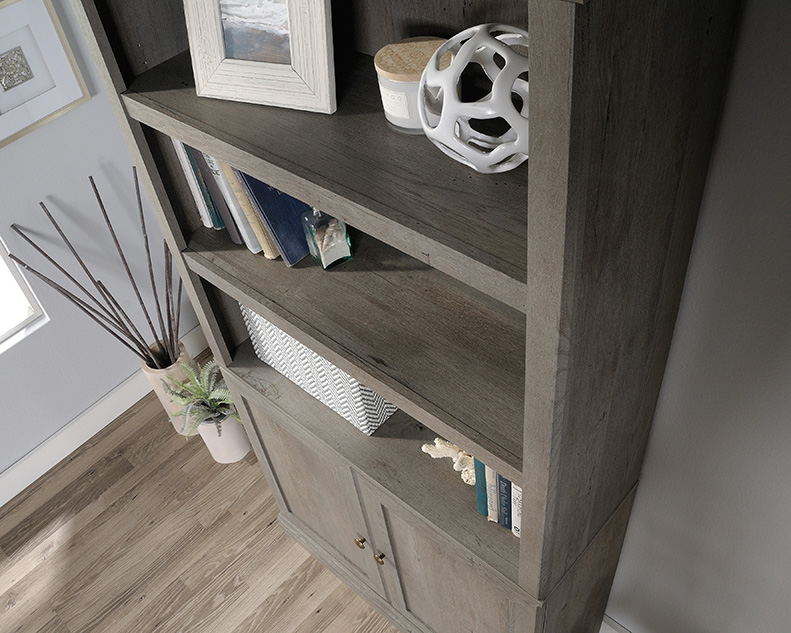 Sauder Select 5-Shelf Bookcase with Doors Mystic Oak (426418) – Sauder