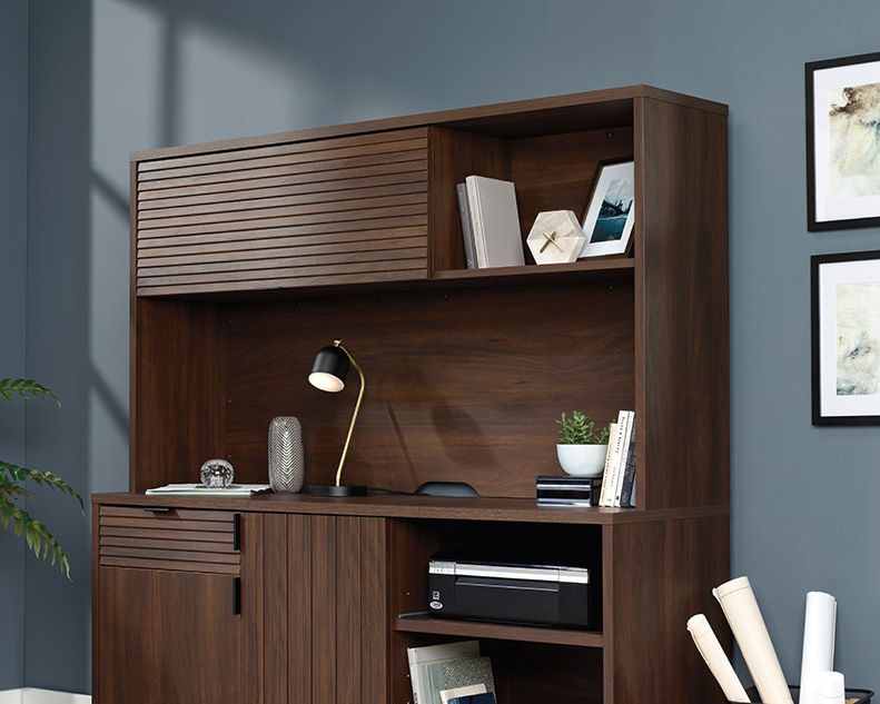 Englewood Credenza Hutch Spiced Mahogany (426915) – Sauder