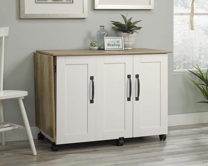 Sauder Select Drop Leaf Sewing Craft Cart 411615 Sauder
