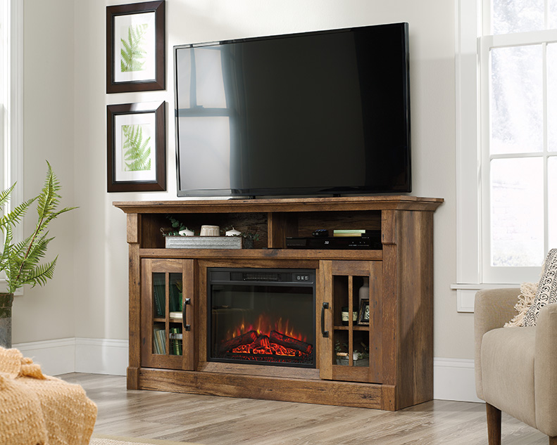 Fireplace credenza discount