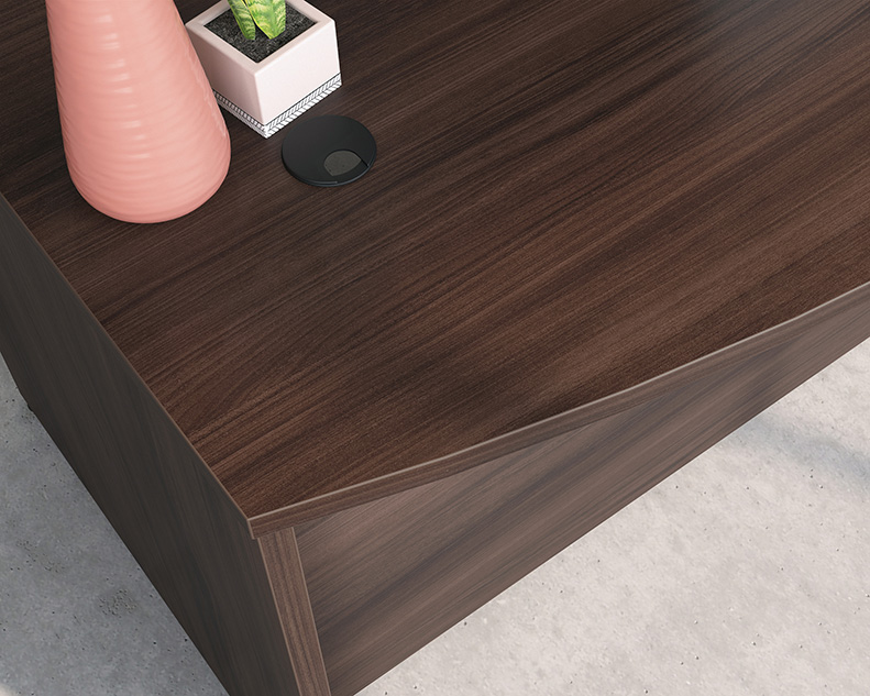 Affirm 60 x 36 Bowfront Executive Desk Noble Elm (427445