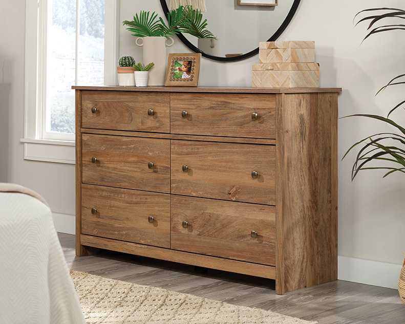River Ranch 6 Drawer Dresser Sindoori Mango 430045 Sauder