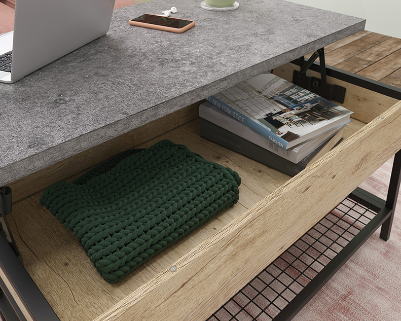 Market Commons Lift-Top Coffee Table Prime Oak (431299) – Sauder Market Commons Lift-Top Coffee Table Prime Oak (431299) – Sauder