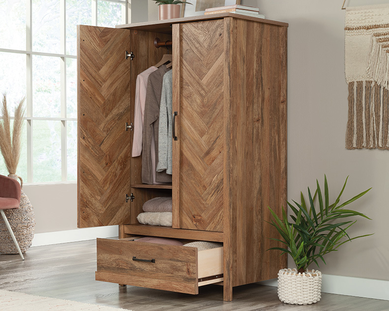 Wardrobe/Armoire Cabinet with Drawer - 59.75"H