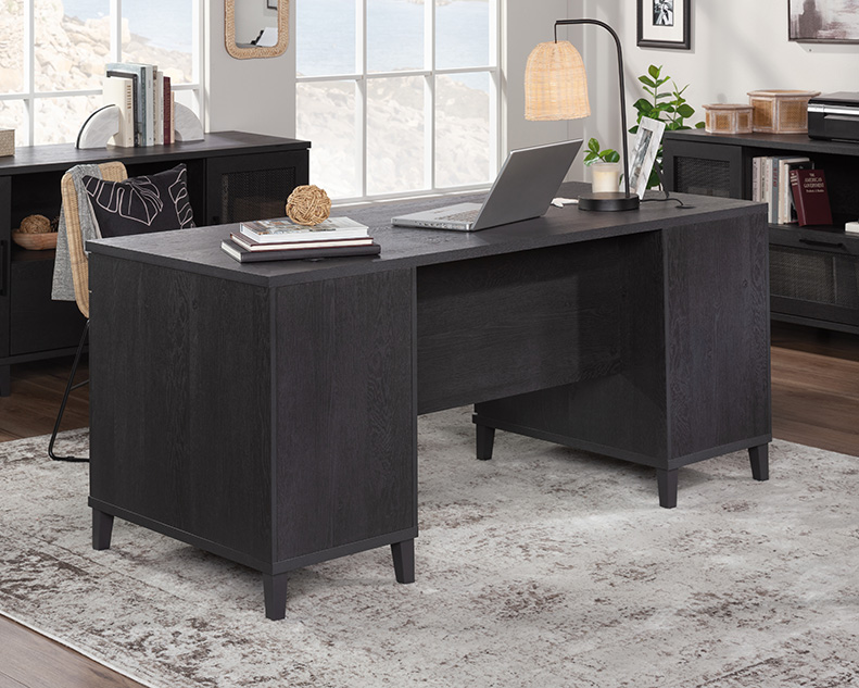 Sauder summit station executive desk raven oak hotsell