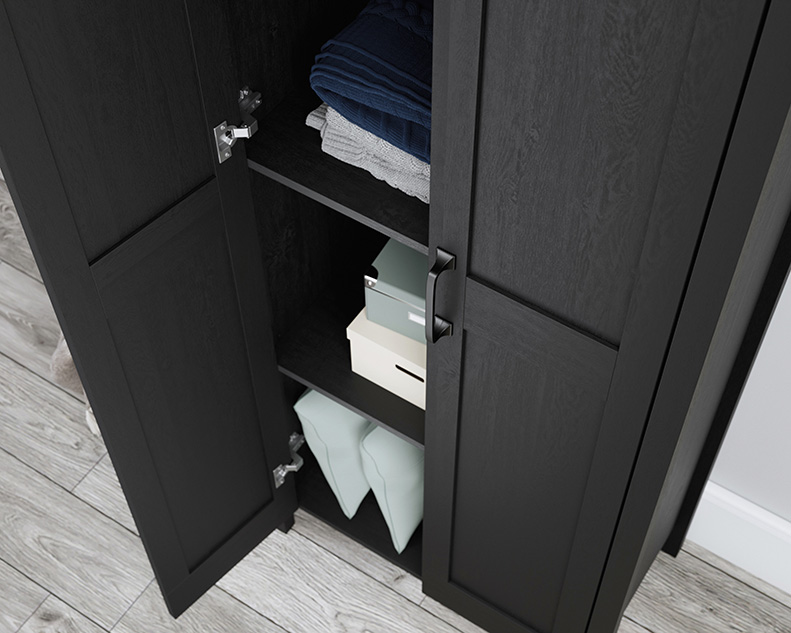 Sauder Select 2-Door Storage Cabinet Raven Oak (433243) - Sauder