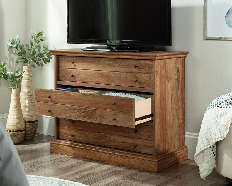 Barrister Lane 3-Drawer Chest Sindoori Mango (433358) – Sauder