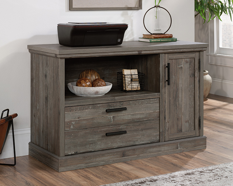 Aspen Post File Credenza Pebble Pine (433682) – Sauder